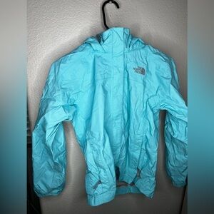 The North Face Girls Light Jacket Windbreaker Fold-Away Hood HyVent Sz 10
